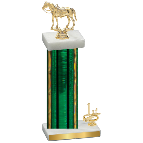 Accented Single Green Glacier First Place Horses Trophy