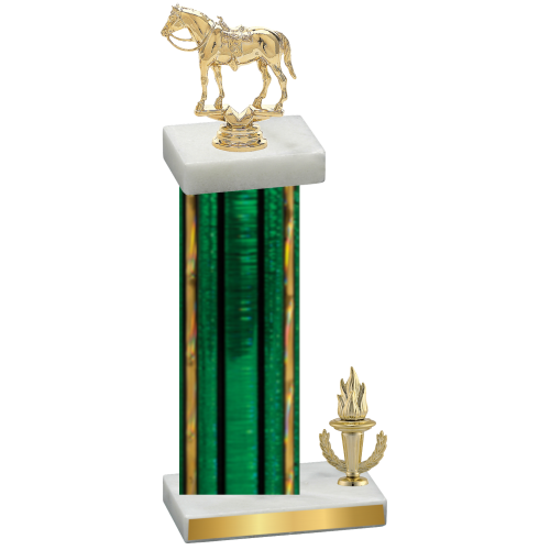 Accented Single Green Glacier Victory Horses Trophy