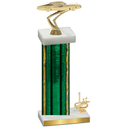 Accented Single Green Glacier First Place Cars Trophy