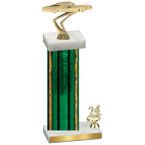 Accented Single Green Glacier Year Cars Trophy