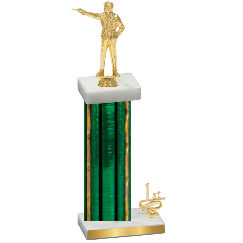 Accented Single Green Glacier First Place Shooter Trophy