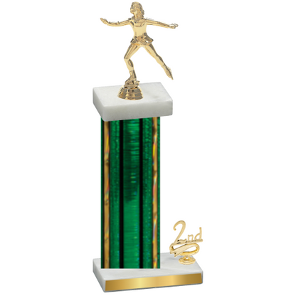 Accented Single Green Glacier Second Place Skater Trophy