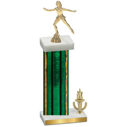 Accented Single Green Glacier Victory Skater Trophy