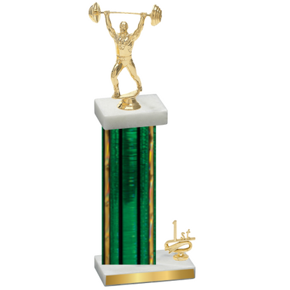 Accented Single Green Glacier First Place Weights Trophy