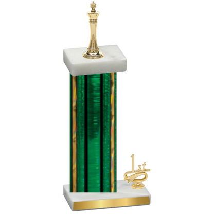 Accented Single Green Glacier First Place Chess Trophy