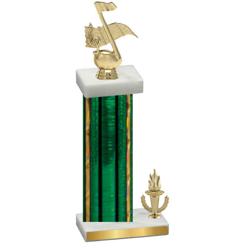 Accented Single Green Glacier Victory Music Trophy