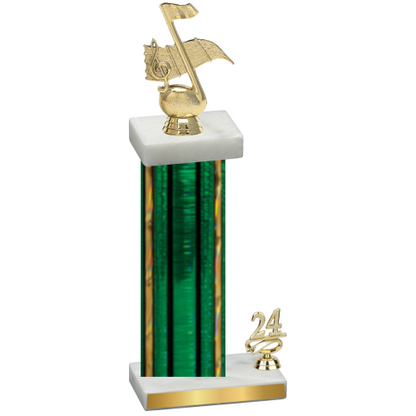 Accented Single Green Glacier Year Music Trophy