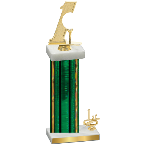 Accented Single Green Glacier First Place Golf Trophy