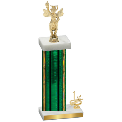 Accented Single Green Glacier First Place Academics Trophy