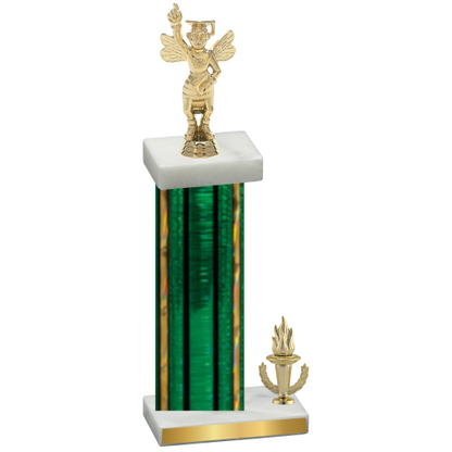 Accented Single Green Glacier Victory Academics Trophy