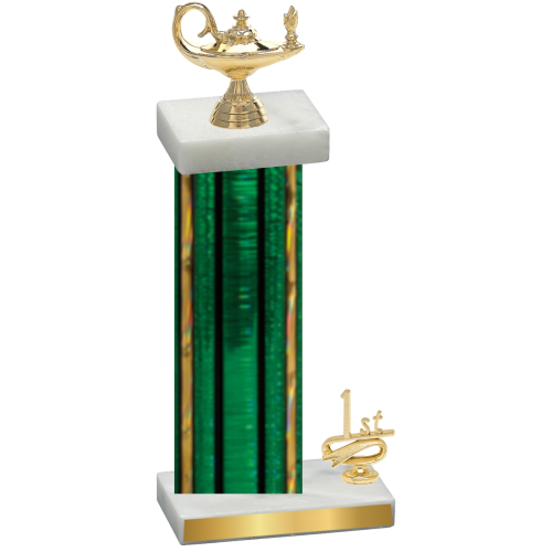 Accented Single Green Glacier First Place Academics Trophy