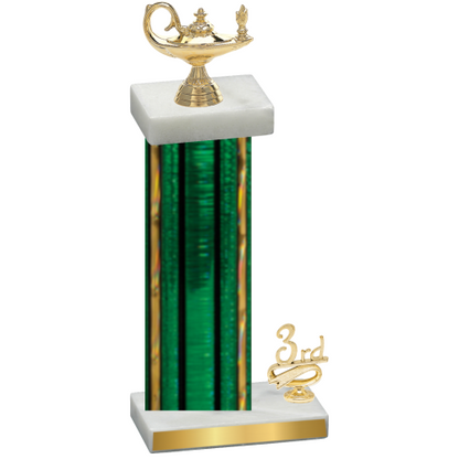 Accented Single Green Glacier Third Place Academics Trophy