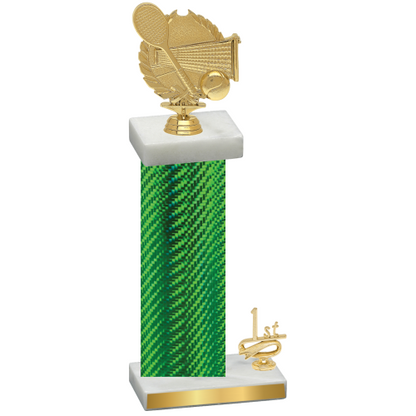 Accented Single Green Carbon Fiber First Place Tennis Trophy