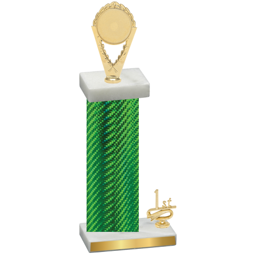 Accented Single Green Carbon Fiber First Place Insert Trophy