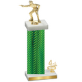 Accented Single Green Carbon Fiber Fourth Place Shooter Trophy