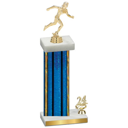 Accented Single Blue Glacier Year Running Trophy