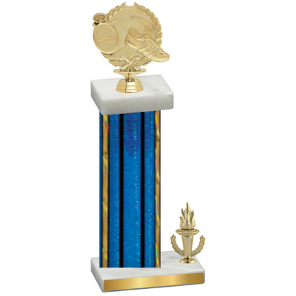 Accented Single Blue Glacier Victory Running Trophy