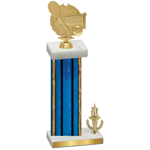 Accented Single Blue Glacier Victory Tennis Trophy