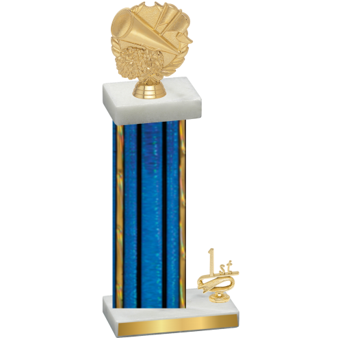 Accented Single Blue Glacier First Place Cheerleading Trophy