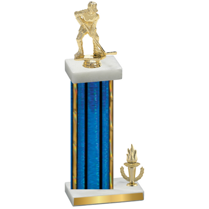 Accented Single Blue Glacier Victory Hockey Trophy