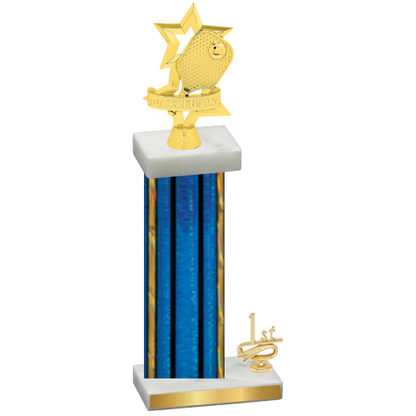 Accented Single Blue Glacier First Place Pickleball Trophy