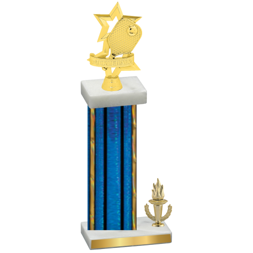 Accented Single Blue Glacier Victory Pickleball Trophy