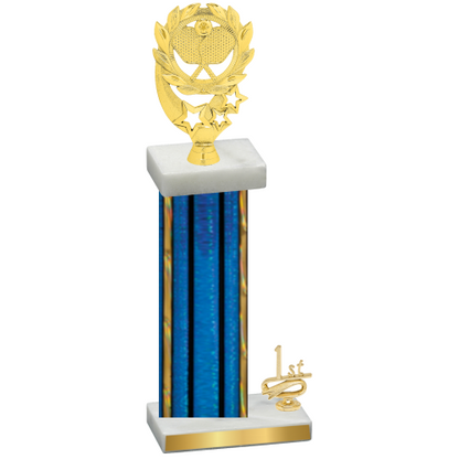 Accented Single Blue Glacier First Place Pickleball Trophy