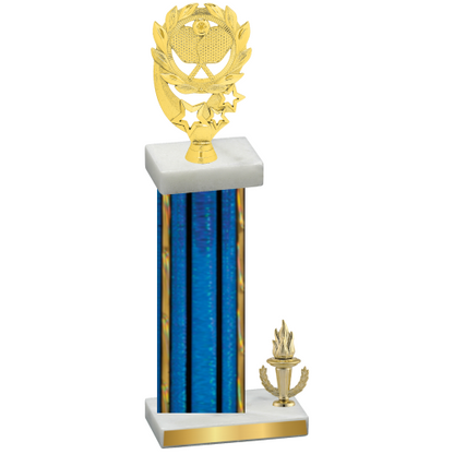 Accented Single Blue Glacier Victory Pickleball Trophy