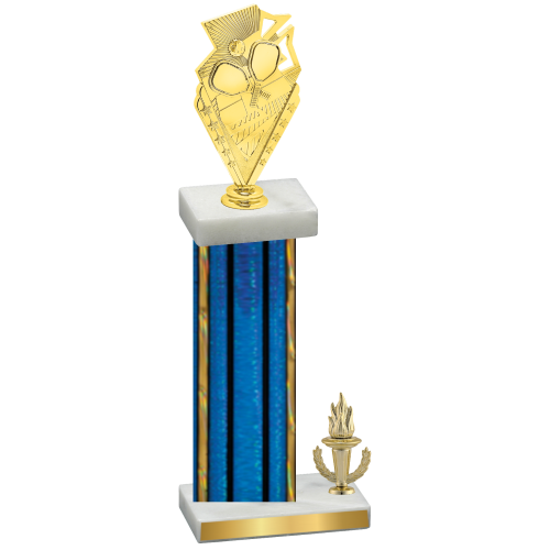 Accented Single Blue Glacier Victory Pickleball Trophy