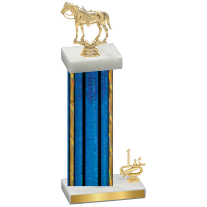 Accented Single Blue Glacier First Place Horses Trophy