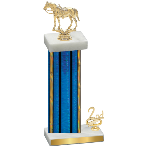 Accented Single Blue Glacier Second Place Horses Trophy