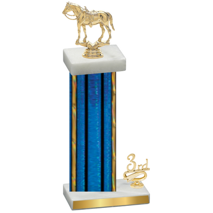 Accented Single Blue Glacier Third Place Horses Trophy