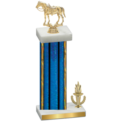 Accented Single Blue Glacier Victory Horses Trophy