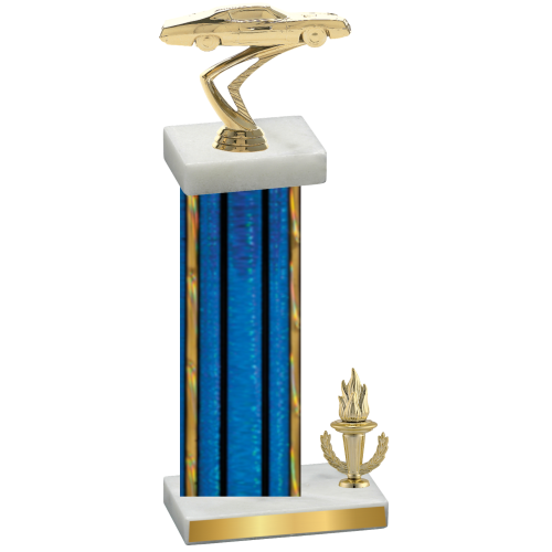 Accented Single Blue Glacier Victory Cars Trophy