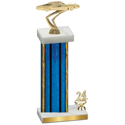 Accented Single Blue Glacier Year Cars Trophy