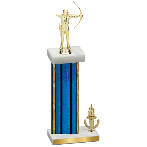 Accented Single Blue Glacier Victory Archery Trophy