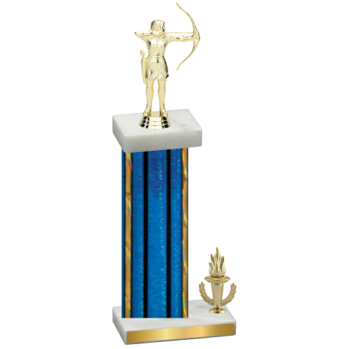 Accented Single Blue Glacier Victory Archery Trophy