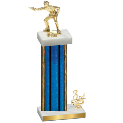 Accented Single Blue Glacier Third Place Shooter Trophy