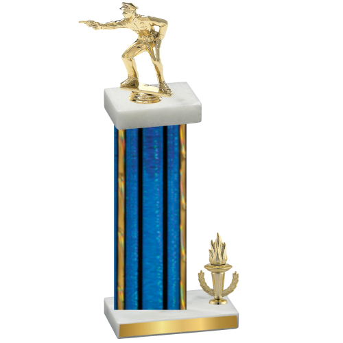 Accented Single Blue Glacier Victory Shooter Trophy