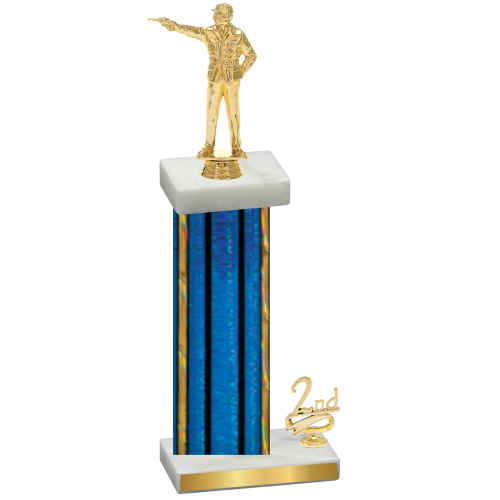 Accented Single Blue Glacier Second Place Shooter Trophy