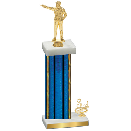 Accented Single Blue Glacier Third Place Shooter Trophy