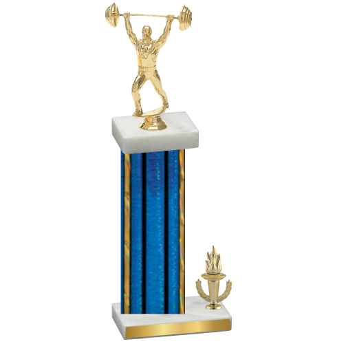 Accented Single Blue Glacier Victory Weights Trophy