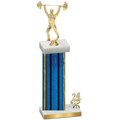 Accented Single Blue Glacier Year Weights Trophy