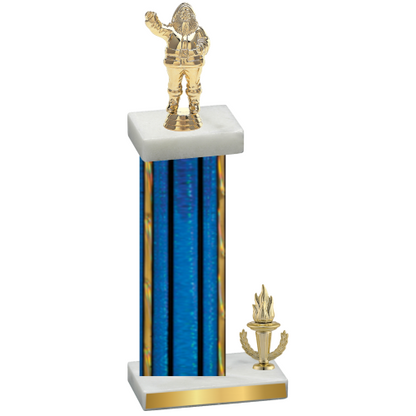 Accented Single Blue Glacier Victory Holiday Trophy