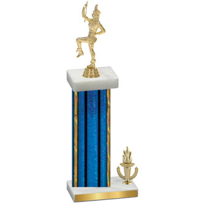 Accented Single Blue Glacier Victory Majorette Trophy