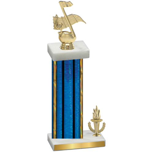 Accented Single Blue Glacier Victory Music Trophy