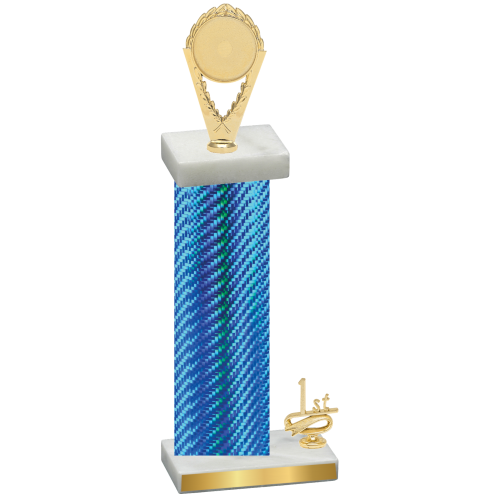 Accented Single Blue Carbon Fiber First Place Insert Trophy