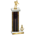 Accented Single Black Glacier Victory Rugby Trophy