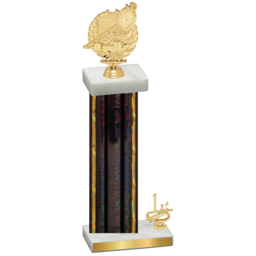 Accented Single Black Glacier First Place Swimming Trophy