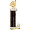 Accented Single Black Glacier Third Place Swimming Trophy